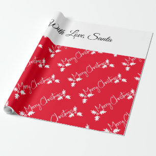 Papel De Regalo Calcetín de Navidad Estilo Moderno Rojo Agregar No