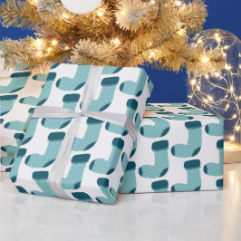 Papel De Regalo Calcetín de Navidad festivo