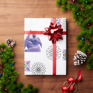 Papel de regalo caleidoscopio de escultura de obse