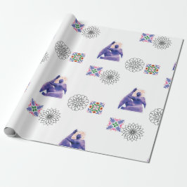 Papel de regalo caleidoscopio de escultura de obse