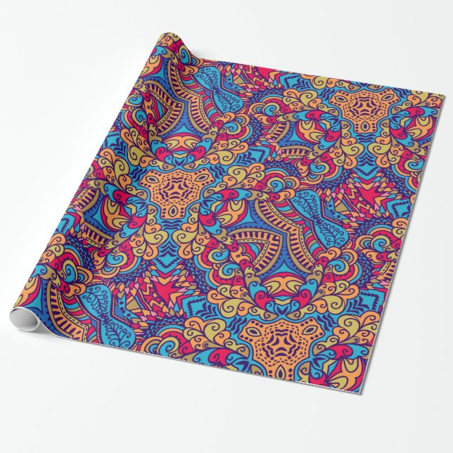Papel De Regalo Caleidoscopio ideal indio (Desenrollado)