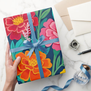 Papel De Regalo Caléndula Abstracta Lun