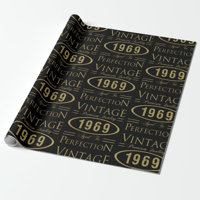 Papel De Regalo Calidad Premium de 1969 (Desenrollado)