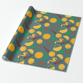 Papel De Regalo Cálido Citrus otoñal y Día de Acción de Gracias si