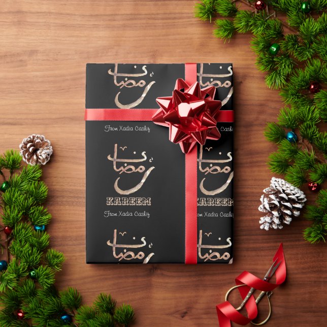 Papel De Regalo Caligrafía árabe Ramadan Kareem (Regalo de vacaciones)