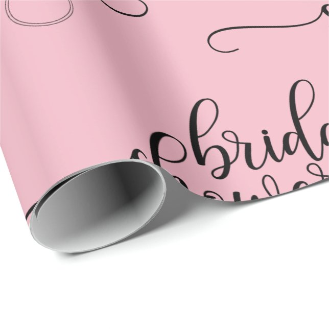 Papel De Regalo Caligrafía NUPCIAL de la escritura del ANILLO del (Esquina del rollo)
