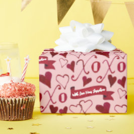 Papel De Regalo Caligrafía personalizada Boho El día de San Valent