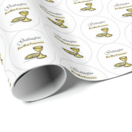 Papel De Regalo Cáliz de Primera Comunión de ahijada personalizabl