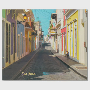 Papel De Regalo Calle Empedrada de San Juan Antiguo Fotografía