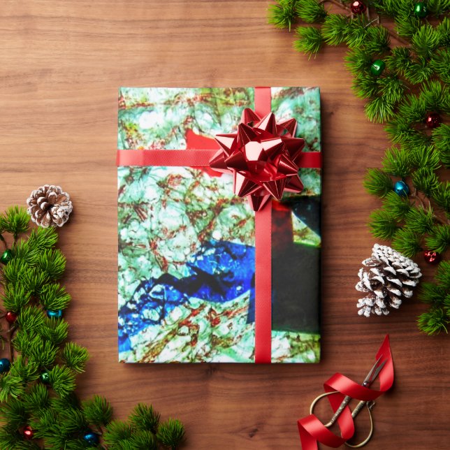 Papel De Regalo Calm blue texture Wrapping Paper,Smooth texture (Regalo de vacaciones)