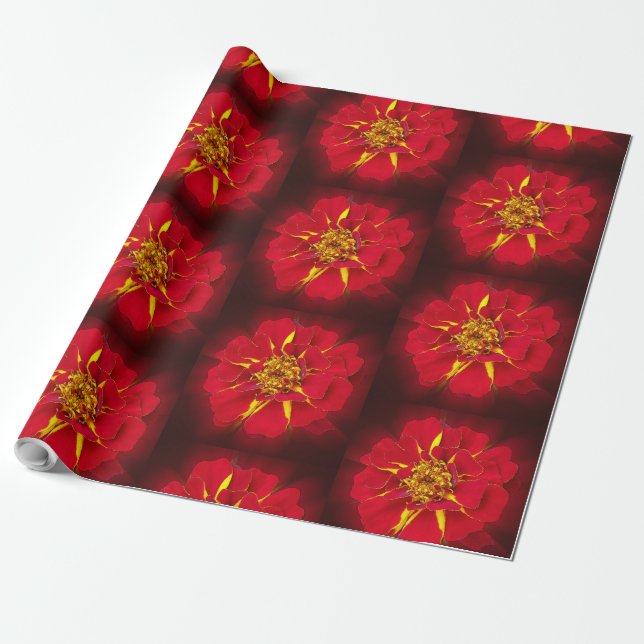 Papel De Regalo caloro rojo brillante (Desenrollado)