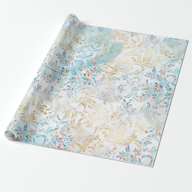 Papel De Regalo Calvo de plumas (Desenrollado)