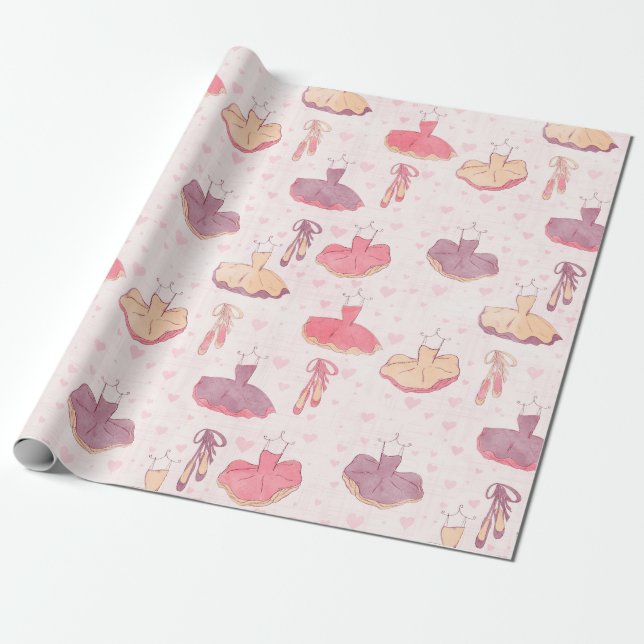 Papel De Regalo Calzado de ballet Tutu y zapatillas Pointe (Desenrollado)