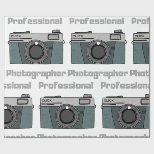 Papel De Regalo Cámara de fotógrafo profesional vintage retro