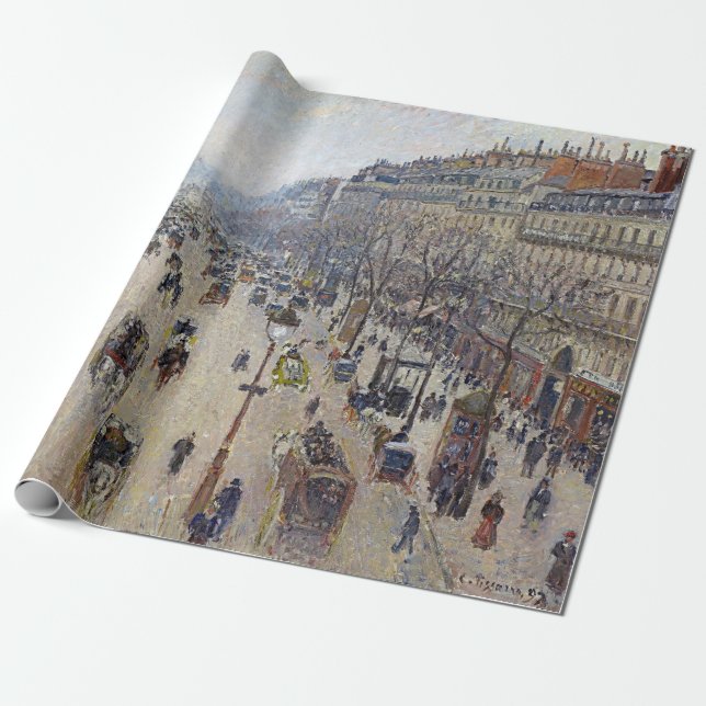 Papel De Regalo Camille Pissarro - Boulevard Montmartre, mañana (Desenrollado)