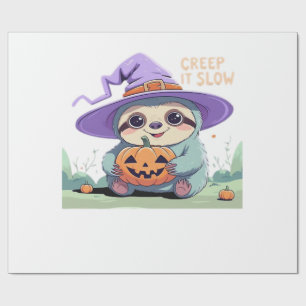 Papel De Regalo Camina lento: camiseta de Halloween de perezoso li