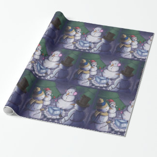 Papel De Regalo Caminando Navidades de nieve