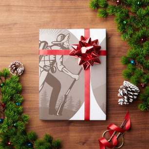 Papel De Regalo Caminata de minero buscador de oro del siglo XIX
