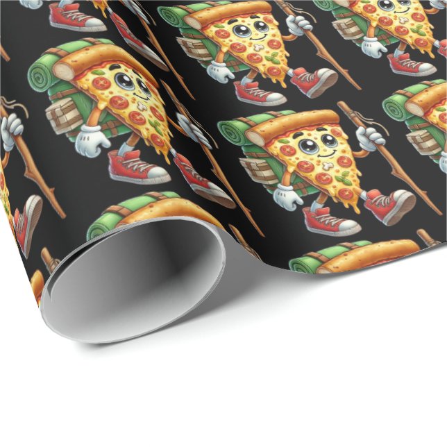 Papel De Regalo Caminata fiesta con pizza de Guay (Esquina del rollo)
