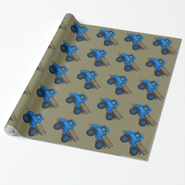 Papel De Regalo Camión azul (Desenrollado)