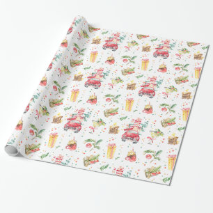 Papel De Regalo Camión Colorido Fiesta de Navidad Regalo para Niño