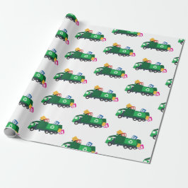 Papel De Regalo Camión de basura de reciclaje ABC