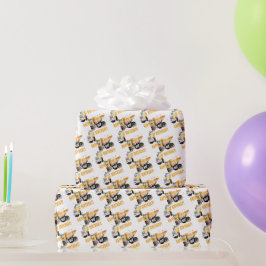 Papel De Regalo Camión de basurero de construcción de cutas feliz 