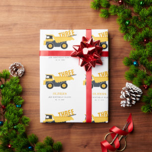Papel De Regalo Camión de basurero de construcción para cualquie