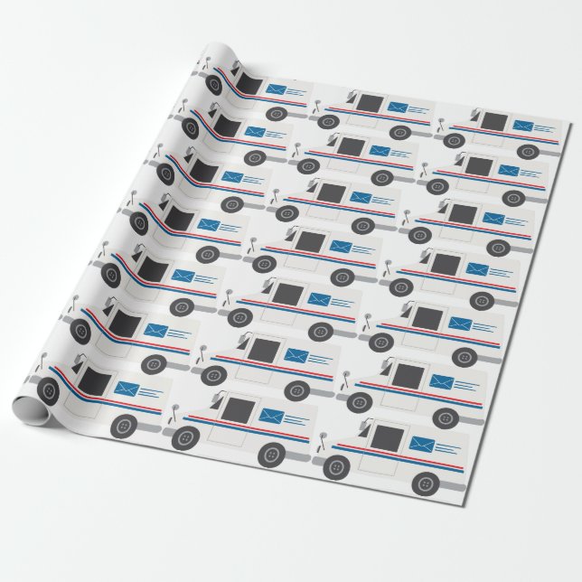Papel De Regalo Camión de correo (Desenrollado)