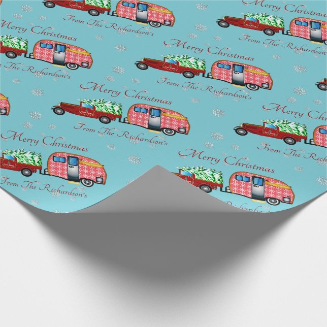 Papel De Regalo Camión de recolección y remolque para Navidades de (Esquina)