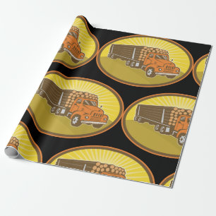Papel De Regalo Camión de troncos transportador de madera