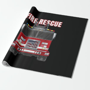 Papel De Regalo Camión del Departamento de Bomberos de Rescate de 
