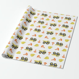 Papel De Regalo Camión Volquete En Construcción Cumpleaños Cualqui