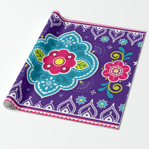 Papel De Regalo Camiones de arte indio y paquistaní sin fisuras