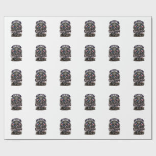 Papel De Regalo Camioneta Monstruo Patriótica 1776 Fuera de Carret