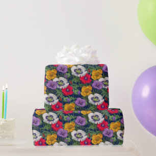 Papel De Regalo Camionetas amarillas rojas y verdes hojas