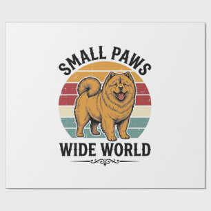 Papel De Regalo Camisa de Chow Chow Pequeñas Patitas Mundo Amplio 
