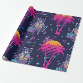 Papel De Regalo Camisa hawaiana Cool Raccoon de regalo