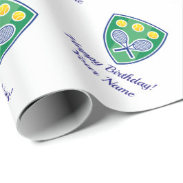 Papel De Regalo Camisas de tenis cruzadas deportes Cumpleaños o Va