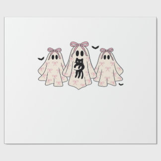 Papel De Regalo Camiseta clásica de fantasmas coquetos con gato ne