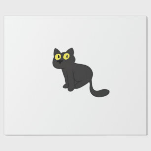Papel De Regalo Camiseta Clásica de Gato Negro de Halloween