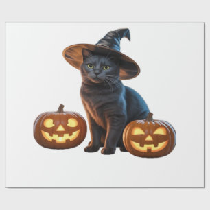 Papel De Regalo Camiseta clásica de magia de gato negro de Hallowe