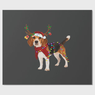 Papel De Regalo camiseta clásica de perro beagle navidad
