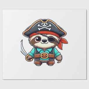 Papel De Regalo Camiseta Clásica de Pirata de Halloween de Perezos