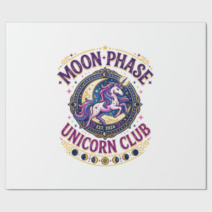 Papel De Regalo Camiseta Comercial Unicornio Fase Lunar Unicornio