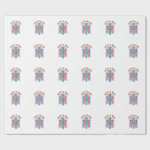 Papel De Regalo Camiseta cristiana vintage corona cruz Jesús es re
