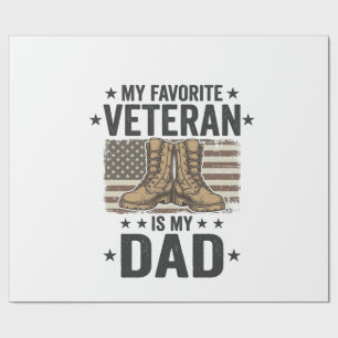 Papel De Regalo Camiseta de Botas de Combate Patrióticas para Papá