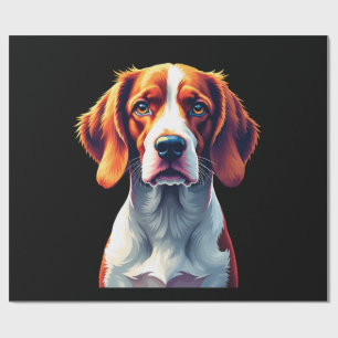 Papel De Regalo Camiseta de cara de perro de Spaniel de Bretaña fr