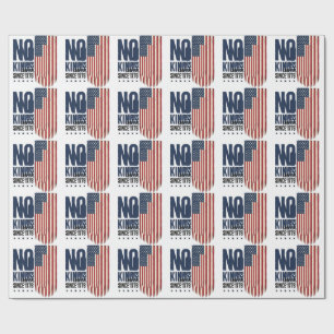Papel De Regalo Camiseta de diseño de bandera patriótica sin reyes
