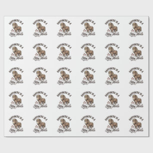 Papel De Regalo Camiseta de diseño de caballo miniatura grabado vi